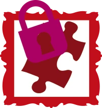 Jigsaw piece and padlock